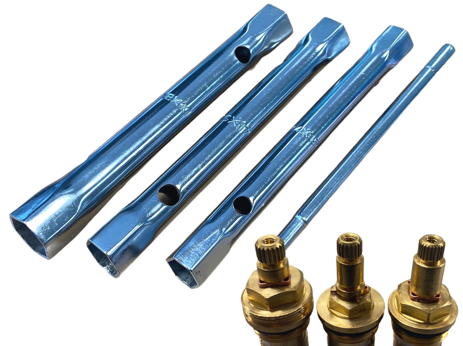 Plumber Tap Cartridge Box Spanner Tool Set Ceramic Disc & Washer Type