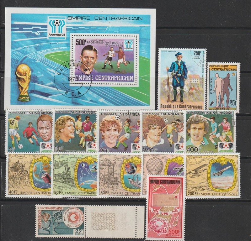 Central African Republic (1964-78) - Lot of MNH and Used stamps (see text) VF