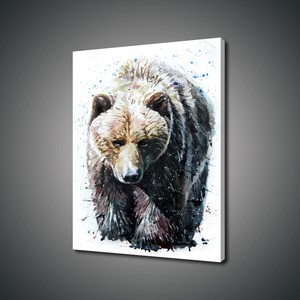 Abstract Grizzly Bear Canvas Print Picture Wall Art Free Uk Delivery Ebay