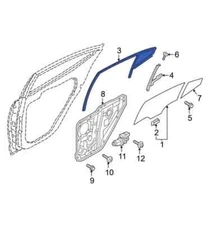NEW OEM Genuine 17-20 Hyundai Elantra Right Rear Window Run Channel 83541-F2000
