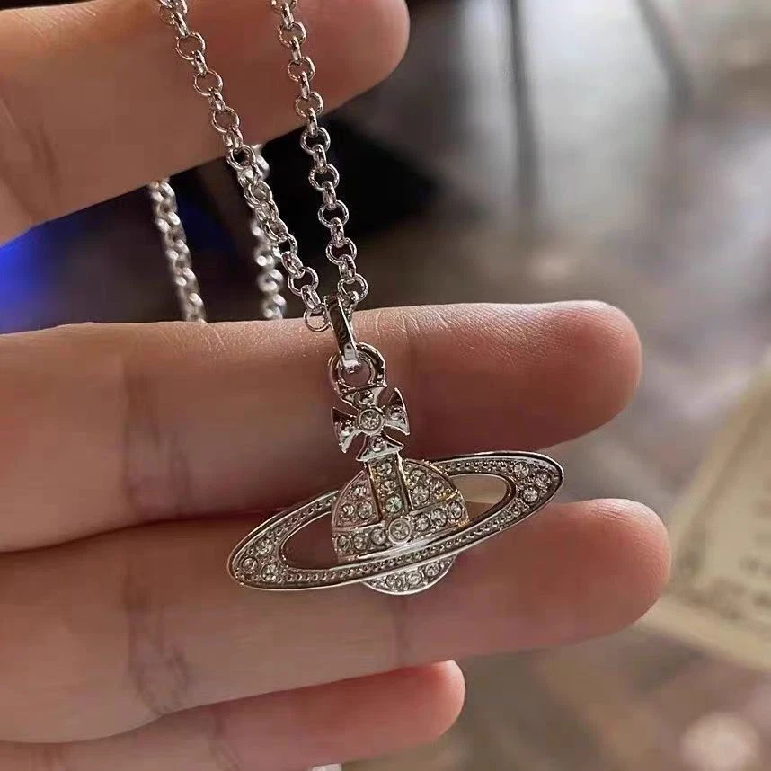 Vivienne Westwood Plata Original Orbe Planeta Collar Colgante CON CAJA Foto 4 de 4