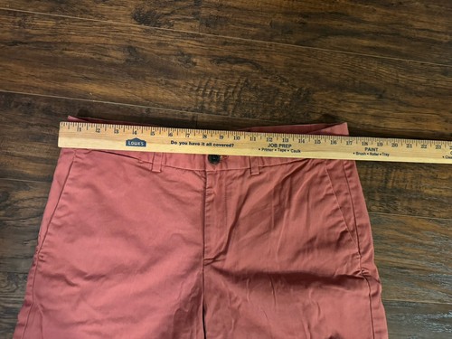 Black Brown 1826 Men's Khaki Flat Front 100% Cotton Shorts 10" Inseam Size 33 - Picture 7 of 7