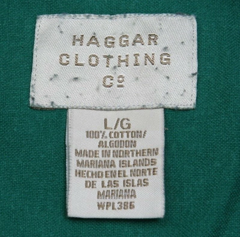 Camisa de vestir verde Haggar Clothing Co. con botones delanteros grandes lisos para hombre 1128 Foto 4 de 4