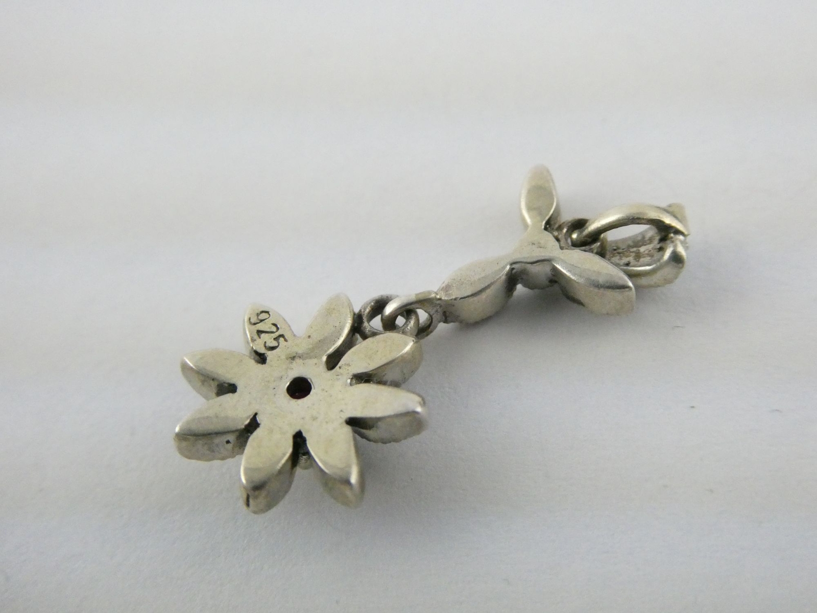 Sterling Silver Rough Pink Red Ruby and Marcasite… - image 12