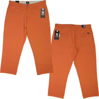 OCEAN CURRENT straight brushed Pants- NEW- $48 orange skateboard/surf chinos