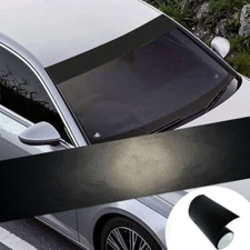Black Car Sun Visor Strip Tint Film Front Windshield UV Shade Banner 130*20cm
