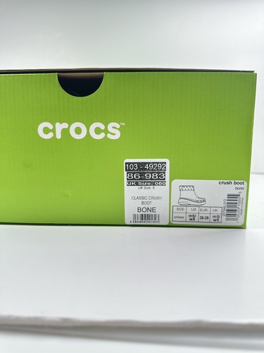 Crocs Classic Crush Bone Boot Size UK6/EU38-39 - Picture 9 of 9