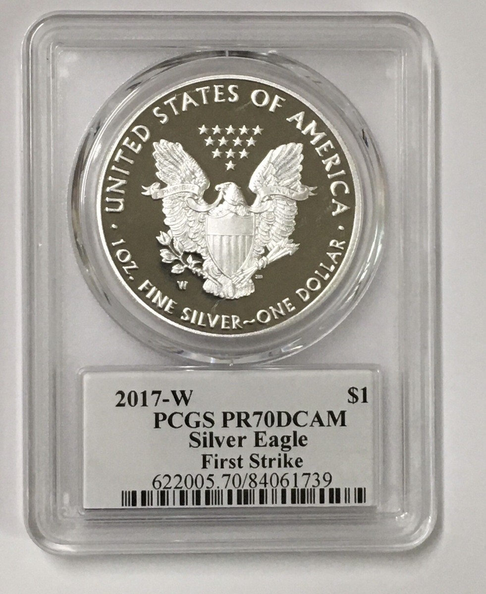 2017-W $1 PCGS PR70DCAM Silver Eagle First Strike | eBay