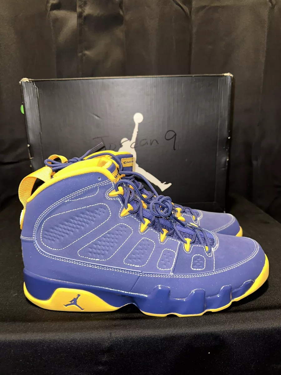 Jordan 9 top blue yellow