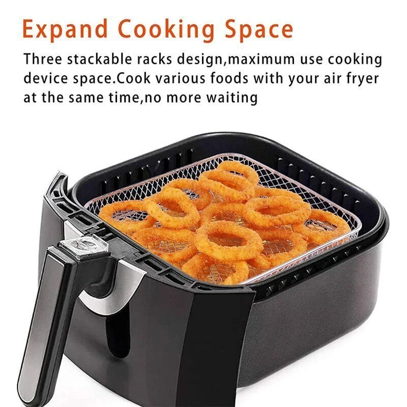 Air Fryer Rack Tray Stainless Steel Steaming Racks Air Fryer Tools Baking  Pan