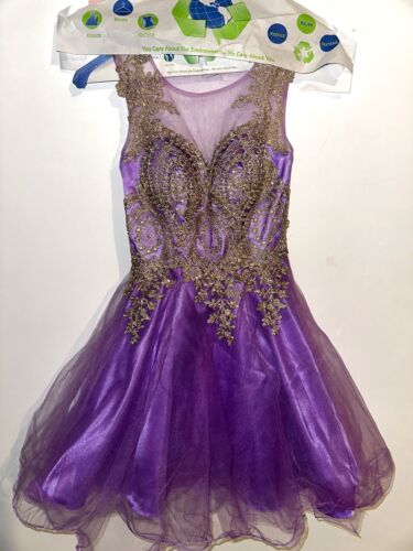 Purple Fluffy Party/Prom Dress