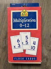 Multiplication Flash Cards Learning Child Educational School Zone 55 Cards