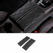 >For Benz GLE GLS 2020-2022 Black Leather Central Console Storage Box Cover Trim