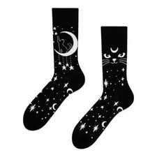 MoonCat- Colorful Fashion ODD Socks Unisex Crew Socks UK 5-10