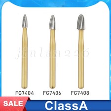 Dental Tungsten Carbide Burs Trimming  Finishing Egg Football FG 7404 7406 7408