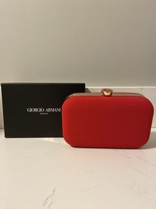 red evening clutch
