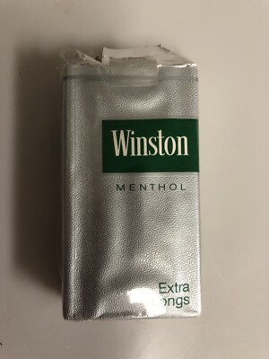 winston 100 cigarettes WINSTON MENTHOL EXTRA LONG CIGARETTE PACK, EMPTY