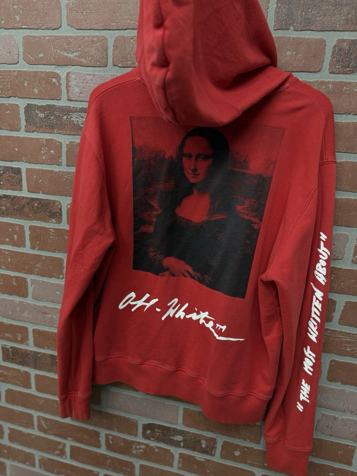 Felpa con cappuccio Virgil Abloh MCA Figure of Speech OFF WHITE Monna Lisa taglia XL RARA