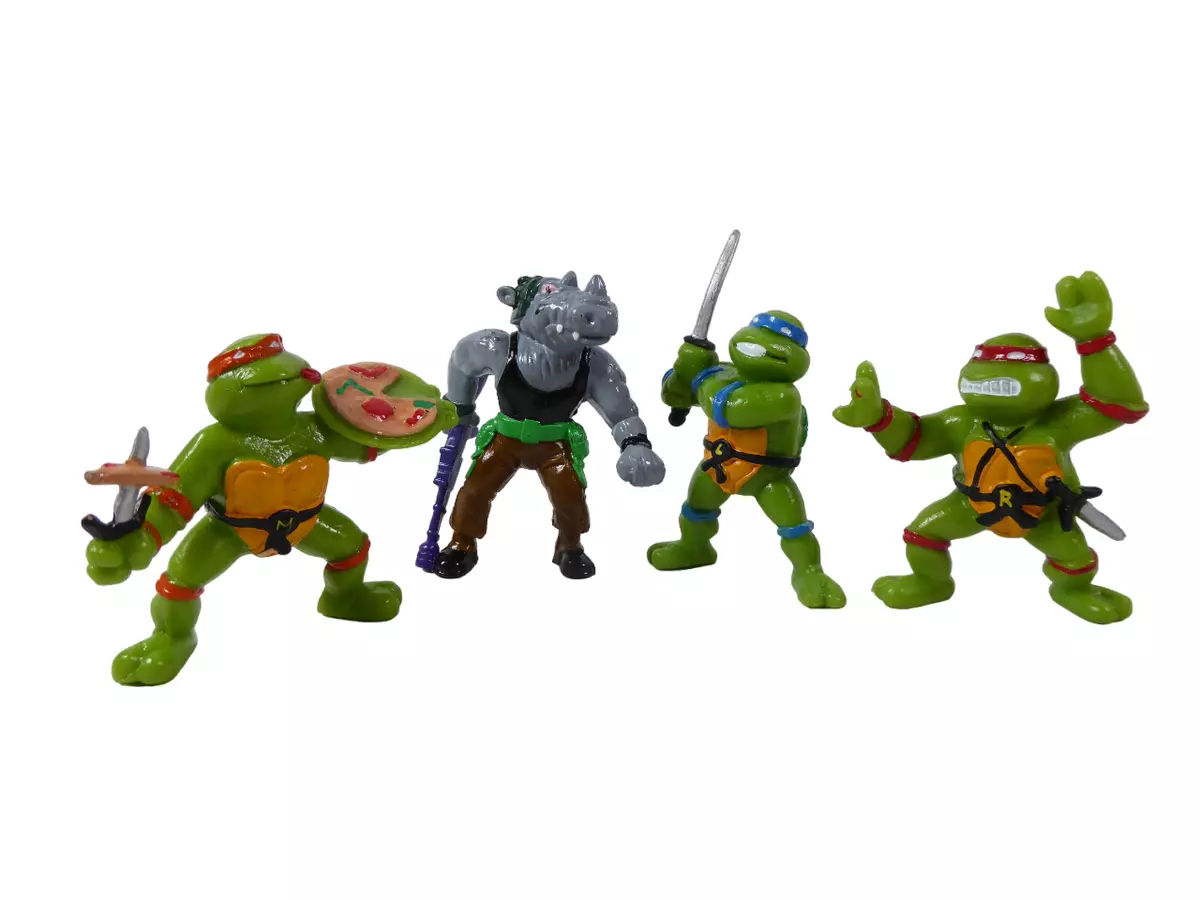 12 Figurines PVC Tortues Ninja Rocksteady 6cm Jouet Vintage Ninja Turtles  LTN1