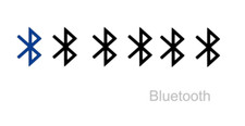 6 x Bluetooth Stickers, Silhouette Stickers (246/7/8/4)