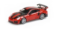 1/87 Minichamps Porsche 911 GT2 Rs Rot W / Carbon Stripes 870068126