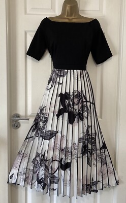 BNWT GORGEOUS COAST BLACK BARDOT PLEATED FIT FLARE OCCASION MIDI DRESS SIZE 12 | eBay UK BNWT GORGEOUS COAST BLACK BARDOT PLEATED FIT FLARE OCCASION MIDI DRESS SIZE 12 | eBay UK