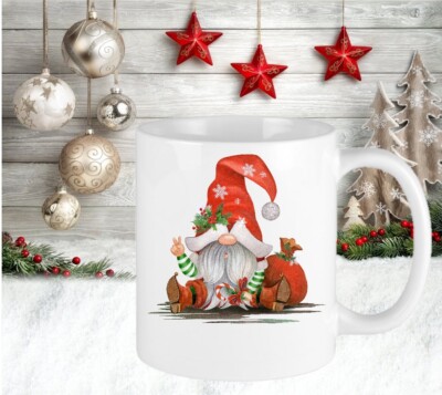 Gonk Gonks Zwerg personalisierte frohe Weihnachtstasse Becher Geschenk Geheimnis Weihnachtsmann
