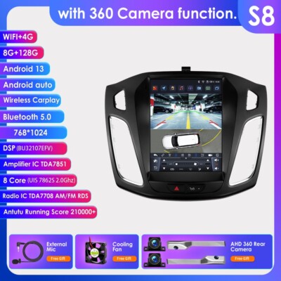 9.7''Android Autoradio Ford Focus MK 3 2012-2017 Tesla Style 8+128GB 8Core 360KAM