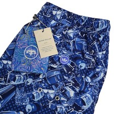 Peter Millar Mens XL Seaside Poolside Pour Swim Trunks Mesh Lined Drawstring