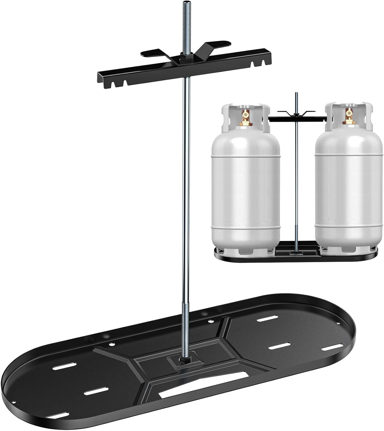 Lightweight RV Tank Holder for 30 lb Cylinders - Hitch-Mounted Propane Storage
