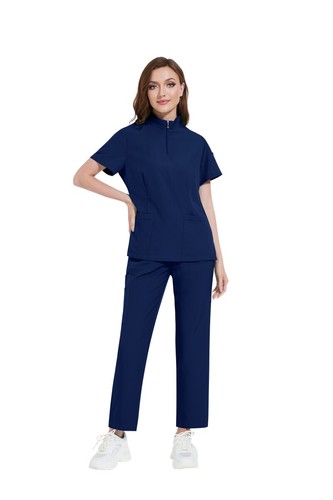 2Pcs/Set Nurse Uniform Women Scrub Set Straight Pant Top ID Loop New Pre-sale - Picture 76 of 89