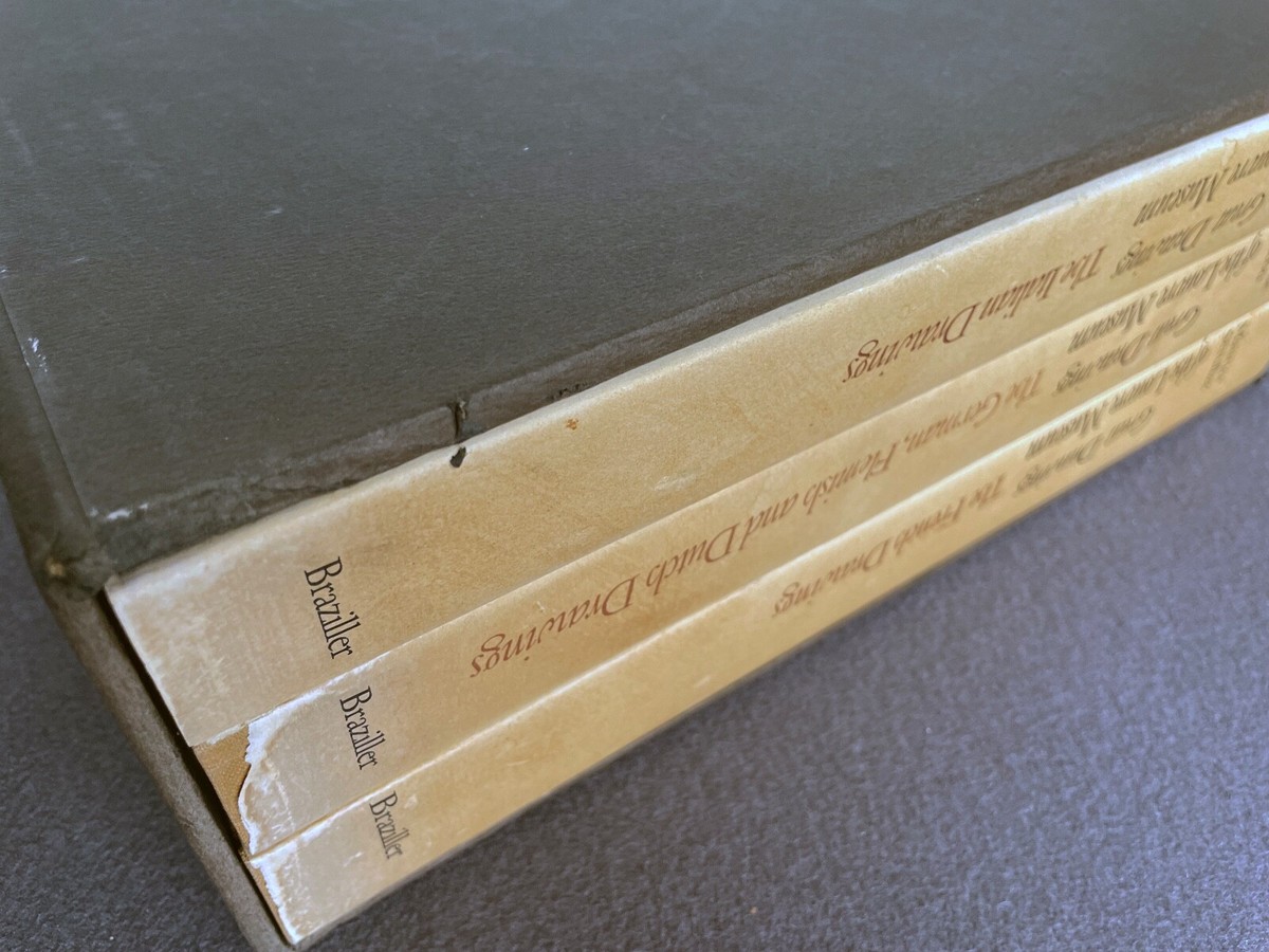 Great Drawings of the Louvre Museum 3 Volume Book Set w/slipcase