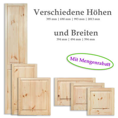 Kassettentür Holztür RUSTIKAL Kiefer natur unbehandelt Möbeltür Schranktür