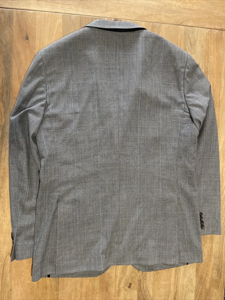 Chaqueta deportiva J.Crew $368 Ludlow Traveler Glen para hombre 44L gris Blazer Tollegno 1900 Foto 2 de 4