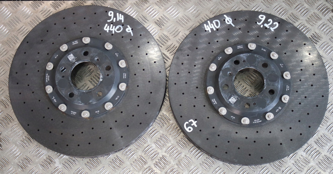 LAMBORGHINI URUS CERAMIC BRAKE DISCS CALIPERS PADS SHIELDS SET OEM