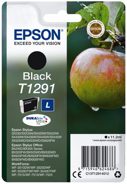 Epson Druckerpatrone Tinte T1291 Bk Black, Schwarz-image