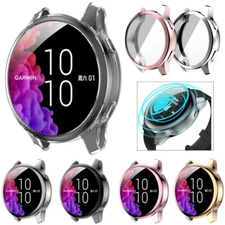 For Garmin Venu(1 Gen) Protective Shell Frame Bumper Case Screen Protector Cover