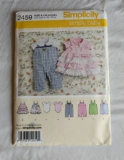 Simplicity 2459 Romper, Ruffled Dress, Jumper & Bodysuit Sz XXS-L UNCUT Pattern