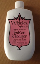 Vintage Whink's Silver Cleaner Plastic Bottle Empty - Advertising Pre-1974