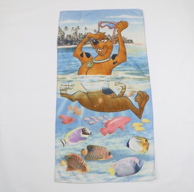 Vintage 90s Distressed Scooby Doo Terry Cloth Beach Swimming