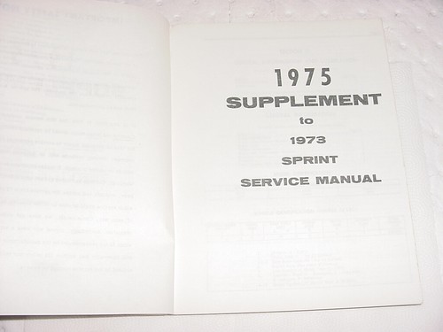 1975 GMC Truck Service Manual Supplement X-7531 Sprint - Foto 2 di 12