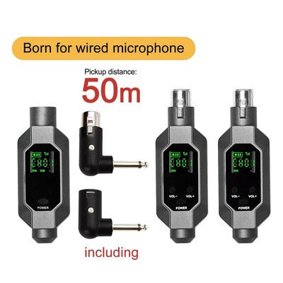 Microphone Converter XLR Transmitter and Receiver Microphone Wireless System New