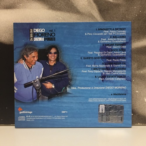 Diego Moreno - Chansons Di Buongusto Vol. 1 CD 2018 Ex + - Photo 2 sur 2