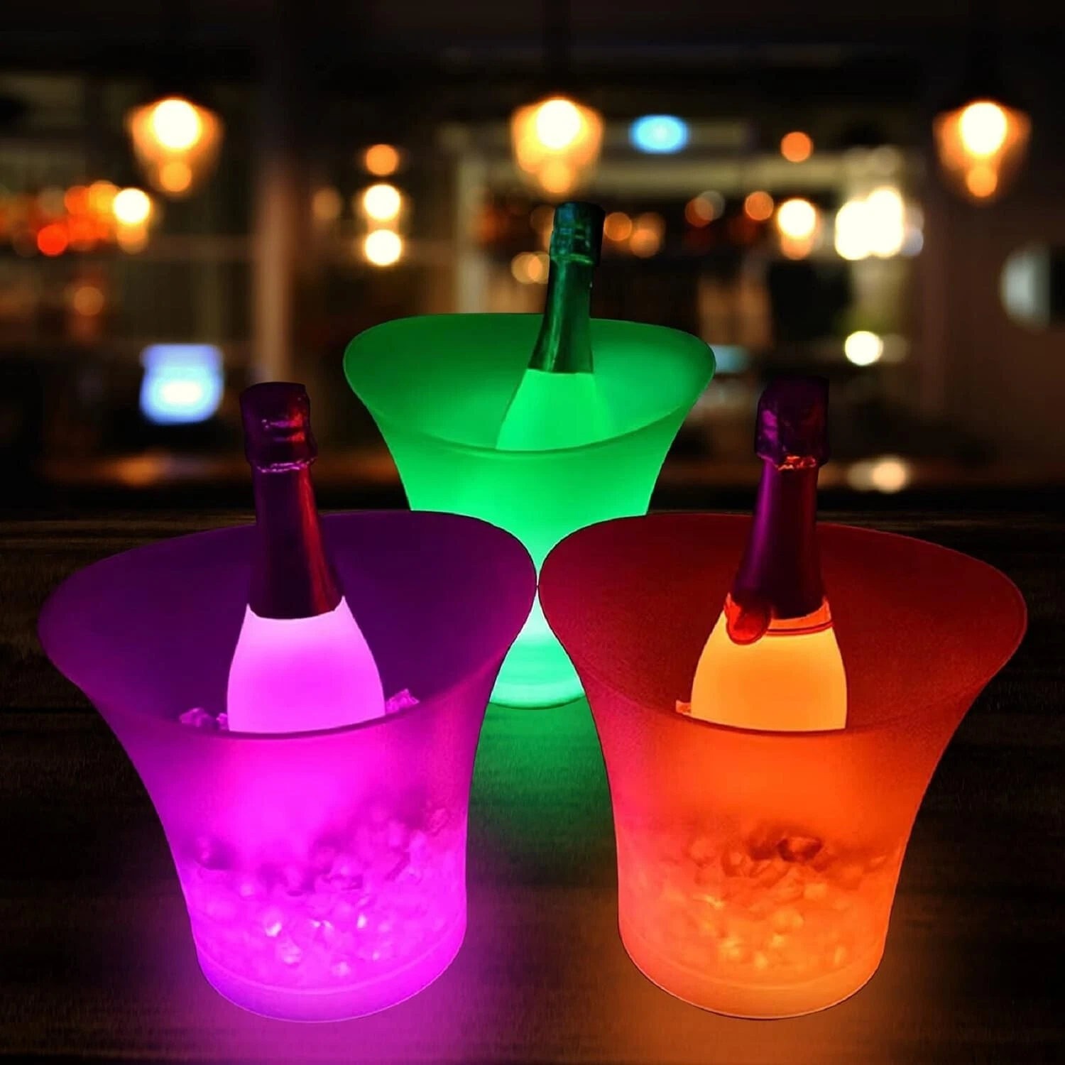 1PCS Ice Bucket Wine Cooler Champagne Drinks Beverage 7 Color 5L LED Party Bar