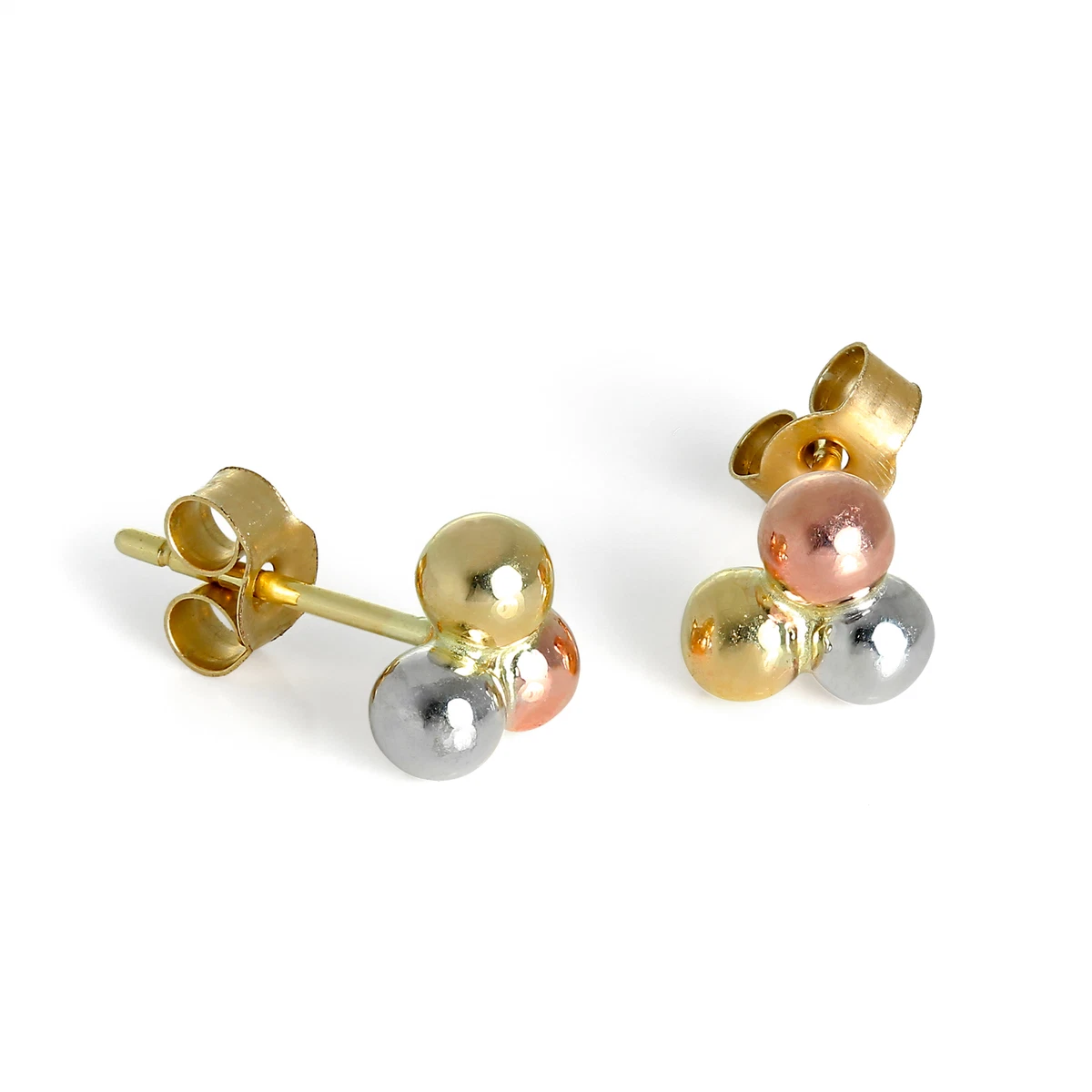 Triple ball stud earrings sale