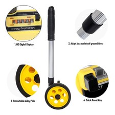 Measuring Wheel Distance Roller Telescopic 9999.9m
