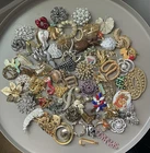 Lot of 80+ Vintage to Modern Brooch Pin Costume Jewelry - Some Signed