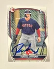 Roman Anthony Red Sox Baseball Signed Autographed 2023 1st Bowman Card