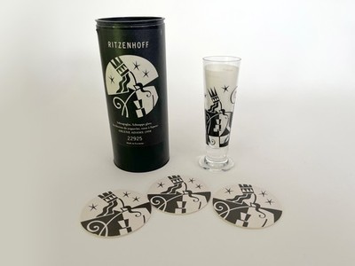 Vintage and Unused Ritzenhoff Schnapps Glass by Arlene Adams