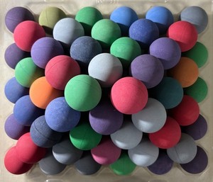 70 Polybutadiene Synthetic Rubber Balls (1.5") from Golf Ball Core-Arts & Crafts